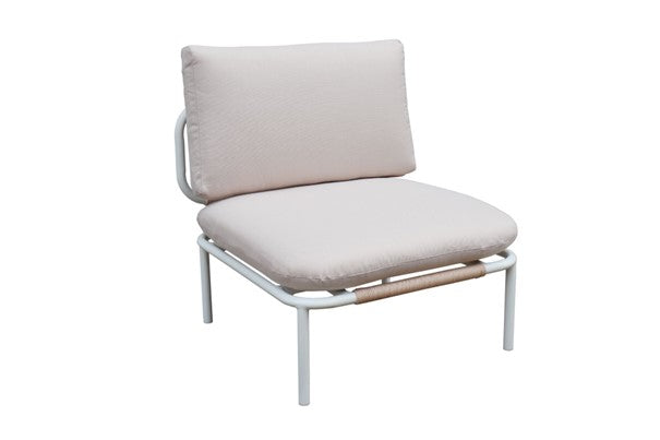 Chaise en Aluminium sans Accoudoirs - BALI - BEIGE - CEZARE